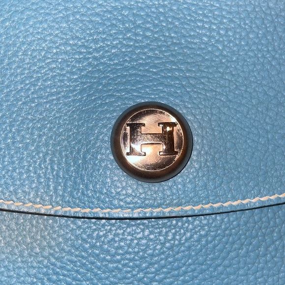 RARE Hermes Pochette Rio Togo Leather in Blue Jean C◼️ - Picture 2 of 8